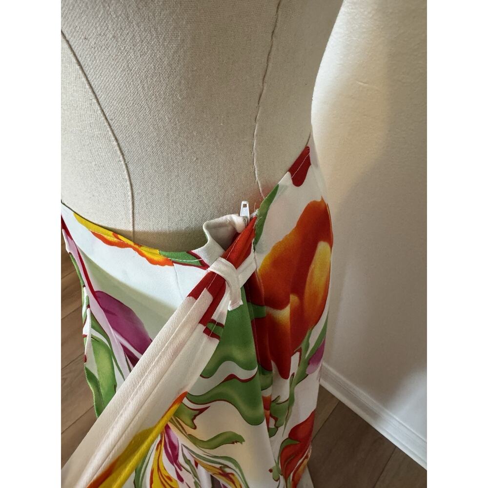 Vintage Patricia Jones Size 8 USA Tropical Wrap Skirt Highrise Colorful 80s 90s - Picture 10 of 16